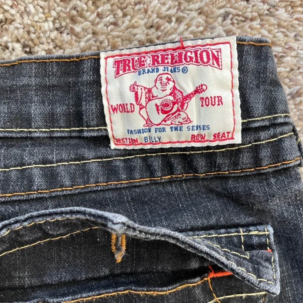 True Religion Billy Super T Jeans Mens Size 30 Y2K Thick Stitch Straight Leg USA